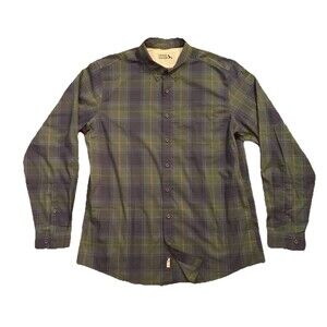 Eddie Bauer Button Up Shirt Men’s XLT Plaid Green Long Sleeve